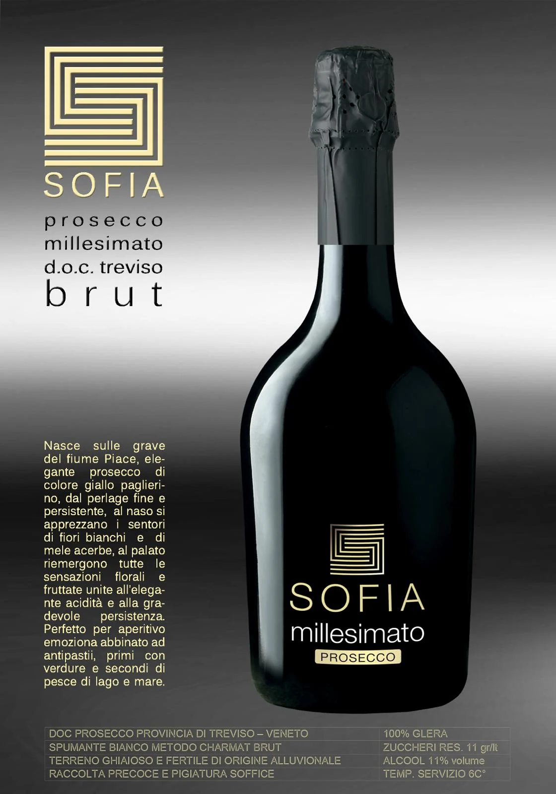 SOFIA Prosecco Millesimato DOC Treviso Brut